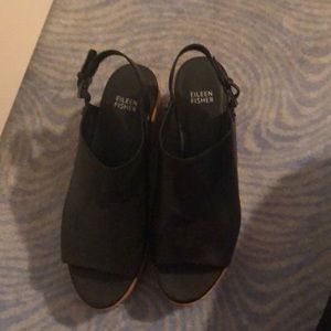 black sandals from eileen fisher